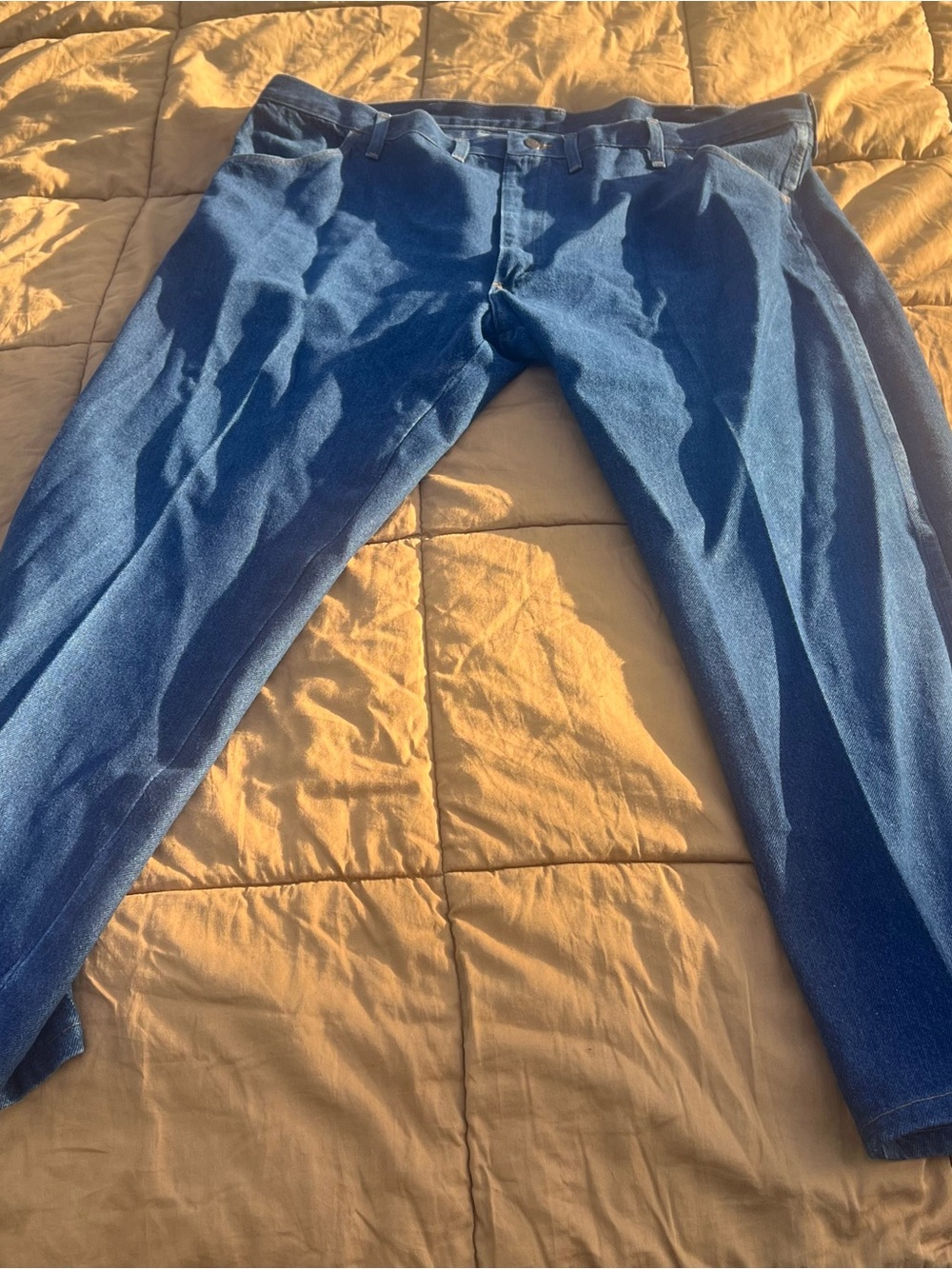Rustler Men's Blue Relaxed Fit Jeans Big & Tall Size 50” x 30”